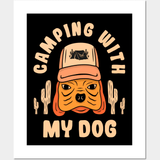 Wilderness Explorers - Camping with My Dog Tee Posters and Art